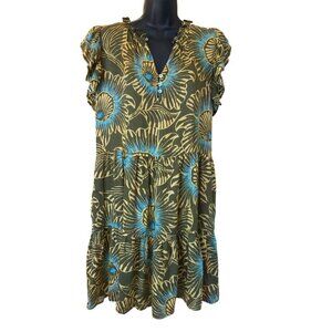 Omika womens dress hand made in India  size large 42 ch 38w 36 L